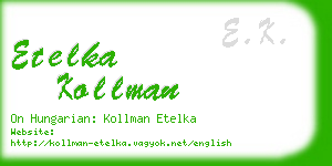 etelka kollman business card